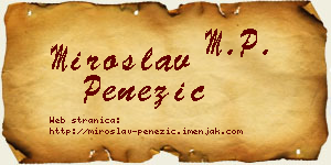 Miroslav Penezić vizit kartica